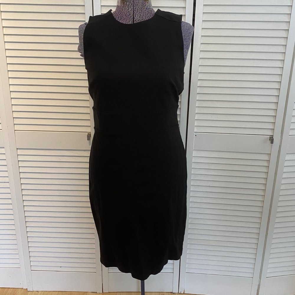 Ann Taylor Sleeveless Black Sheath Dress Size 10